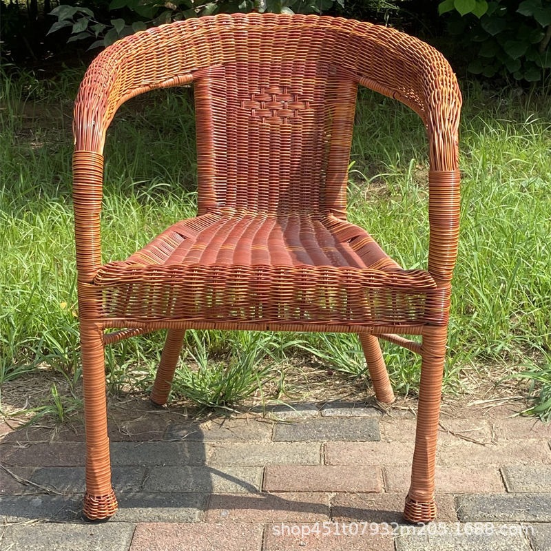 Outdoor Furniture Vintage - Bequemer Rattanstuhl, Outdoor-Sessel, Wohnzimmer, ästhetische Stühle