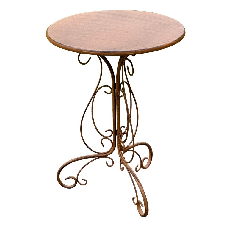 Outdoor Furniture Vintage - Runder Beistelltisch mit dekorativer Basis aus