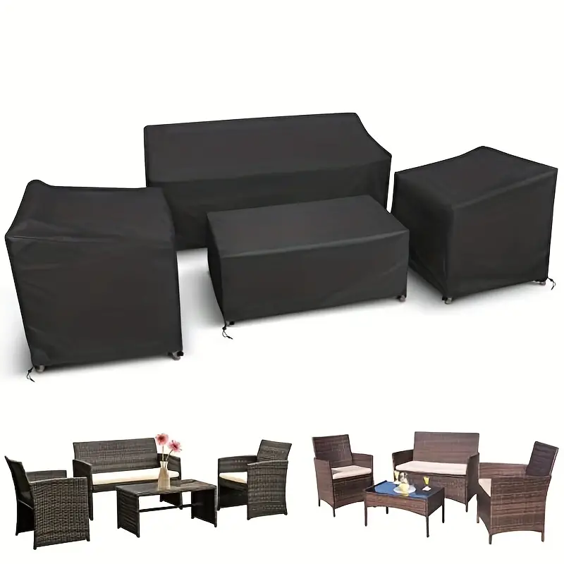 Outdoor Furniture Bali - 4 Stück/Set Terrassenmöbel-Abdeckungen, robuste, wasserdichte Gartenmöbel-Abdeckungen,