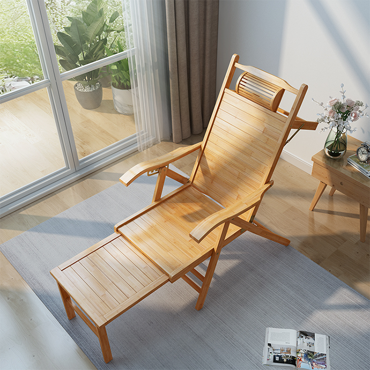 Outdoor Furniture Design - Leichter, moderner, faltbarer Bambus-Loungesessel, Sonnenliege, Liegestuhl