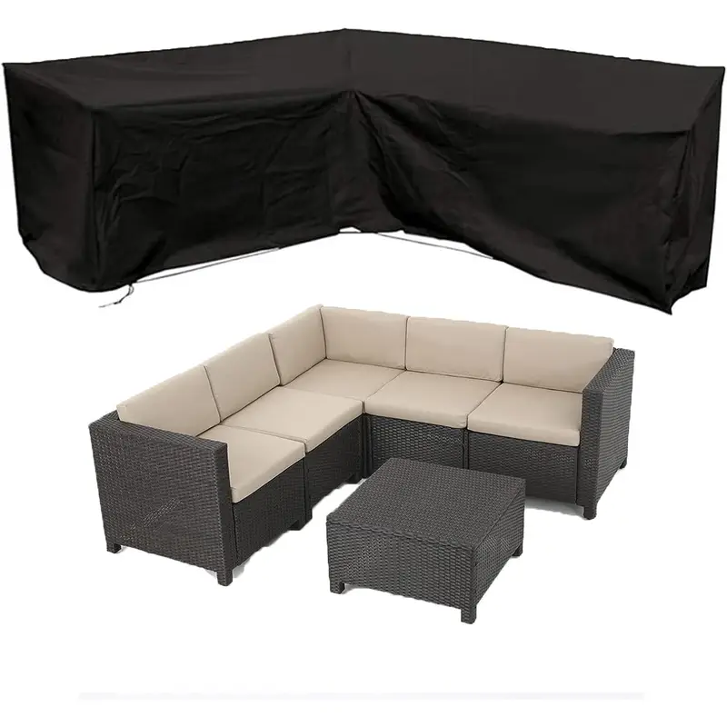 Outdoor Furniture Upholstery Near Me - Anti-UV L-förmige Outdoor-Sofa-Abdeckung Wasserdicht Winddicht Langlebiger