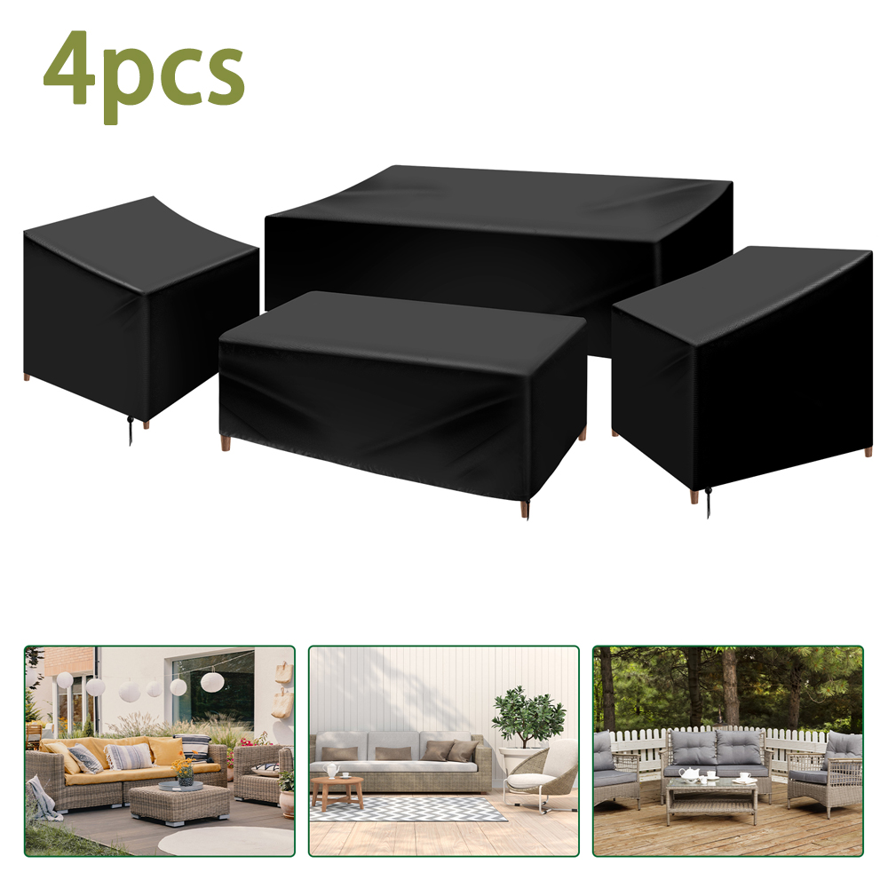 Outdoor Furniture Bali - 4-teiliges Abdeckungsset für Terrassenmöbel, robuste, wasserdichte