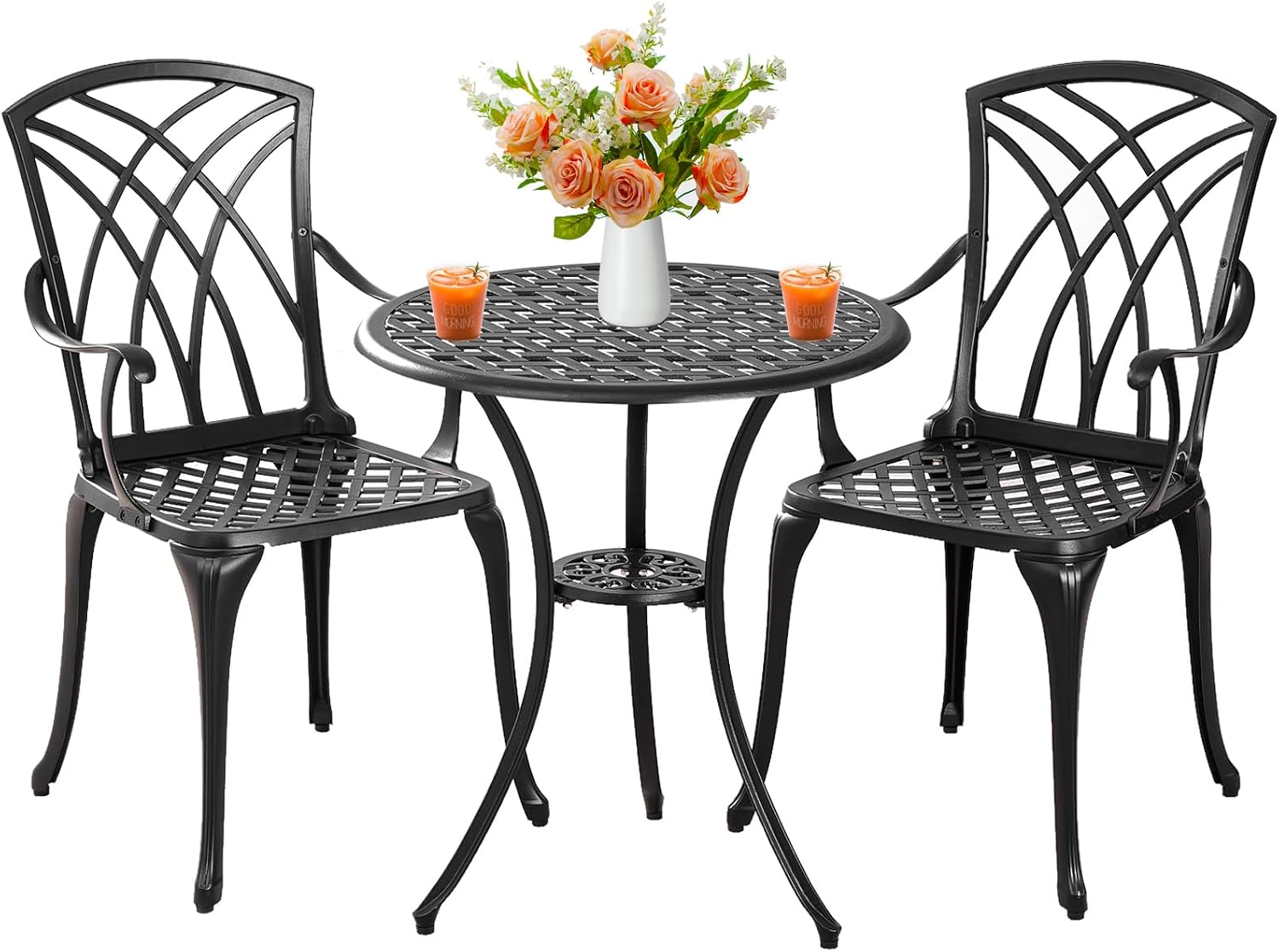 Outdoor Furniture Vintage - Outdoor-Bistro-Set für die Terrasse, Esstisch und