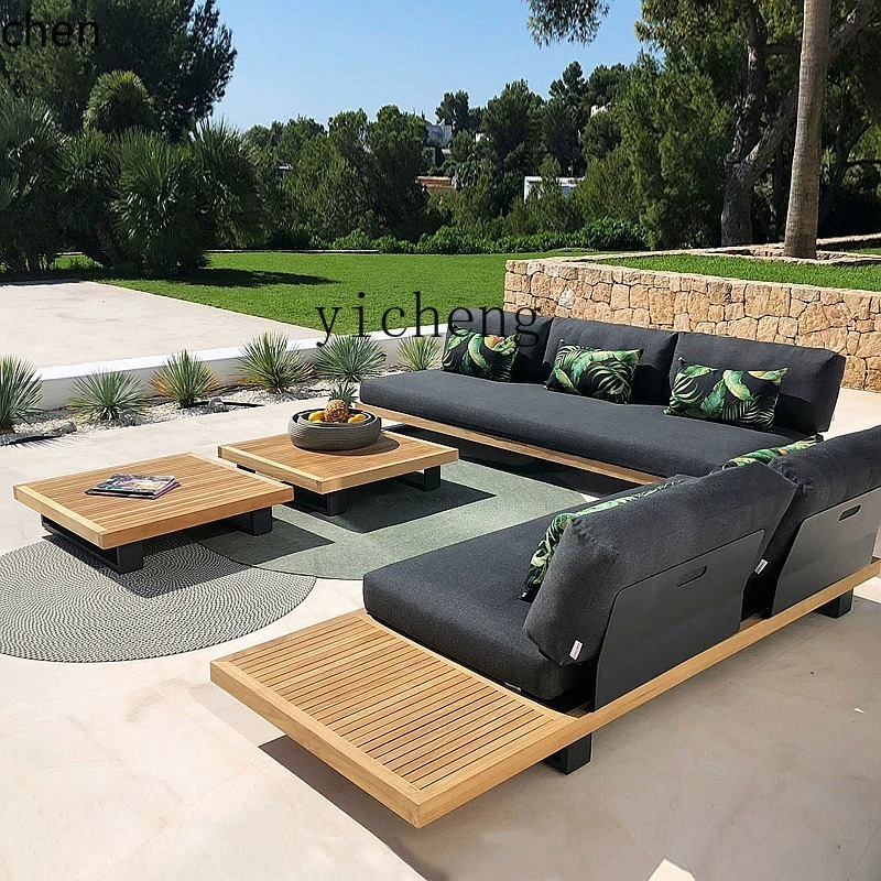 Outdoor Furniture Hotel - HYS Outdoor-Teakholz-Sofa für den Innenhof, wasserdicht