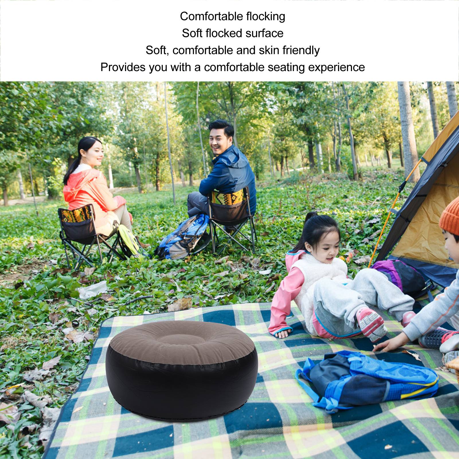 Aufblasbarer Flockstoff-Hocker – Outdoor Furniture Design Bewertung und Preis