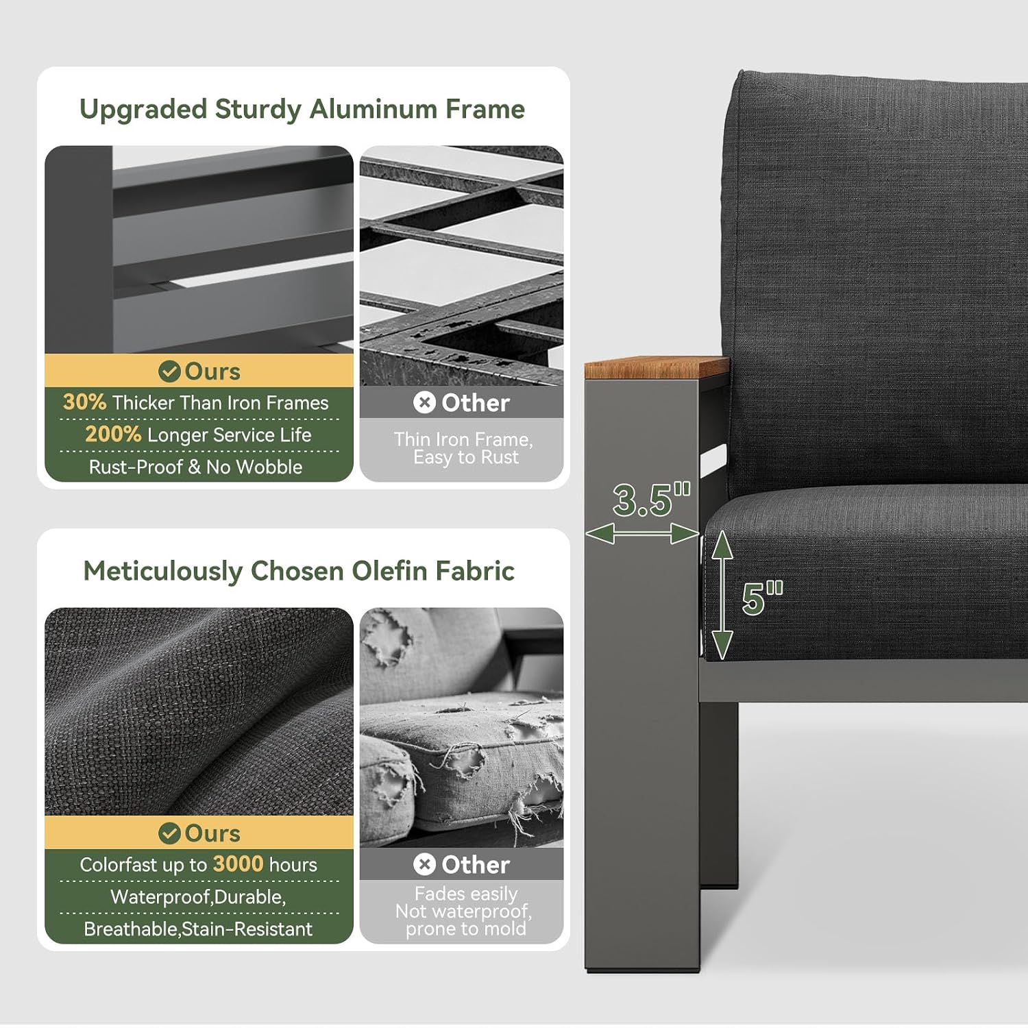 Terrassenmöbel-Set, Aluminium- – Outdoor Furniture Sale Bewertung und Preis