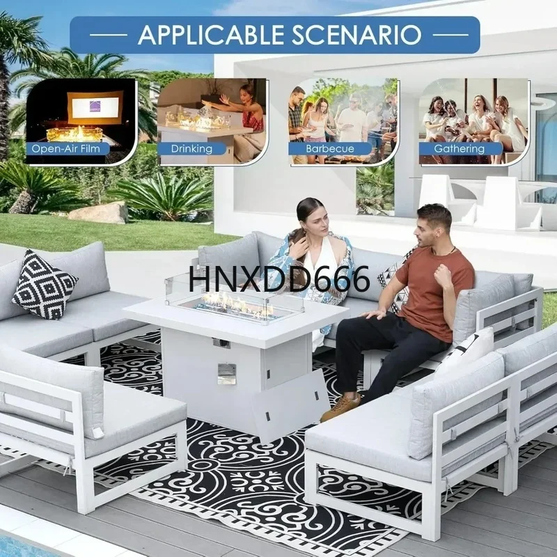 7-teiliges Aluminium-Gartenmöb – Outdoor Furniture Set With Fire Pit Bewertung und Preis