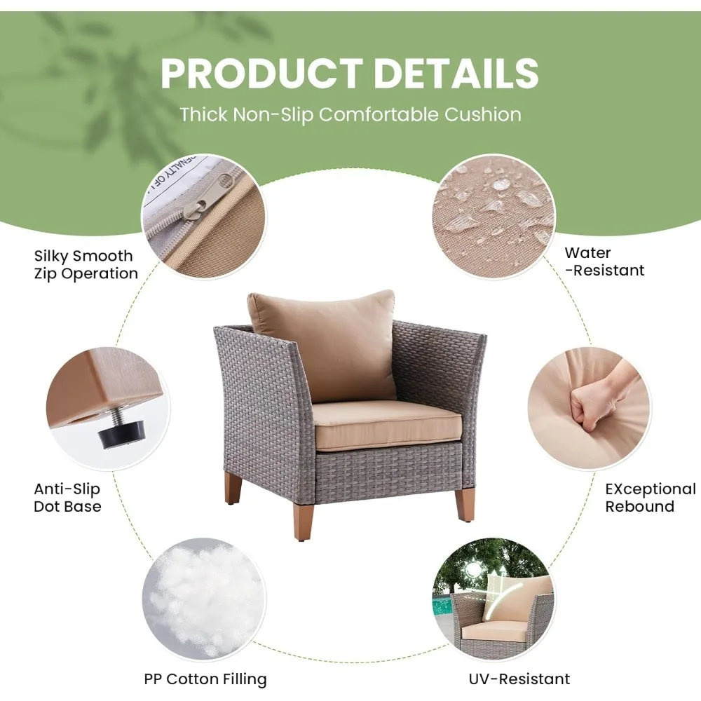 5-teiliges Terrassenmöbel-Set, – Outdoor Furniture Loveseat Bewertung und Preis
