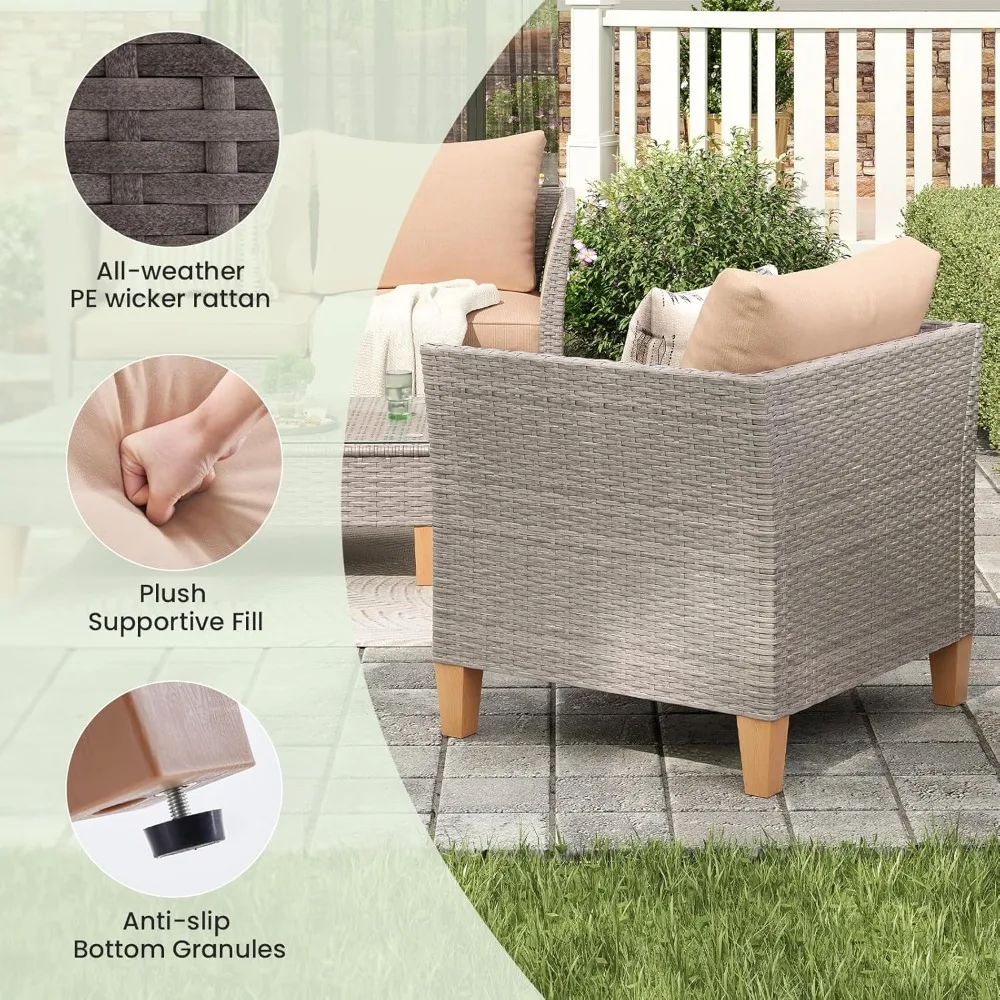 5-teiliges Terrassenmöbel-Set, – Outdoor Furniture Loveseat Bewertung und Preis