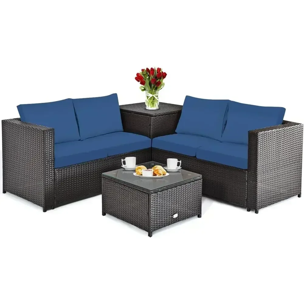Wetterfestes 4-teiliges Terras – Outdoor Furniture Loveseat Bewertung und Preis