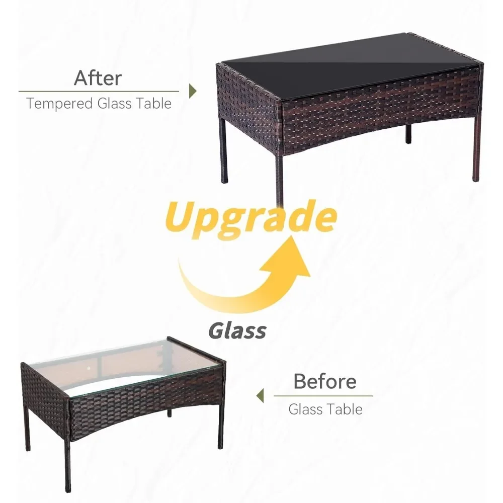 Set 4-teiliges Gesprächsset au – Outdoor Furniture Loveseat Bewertung und Preis