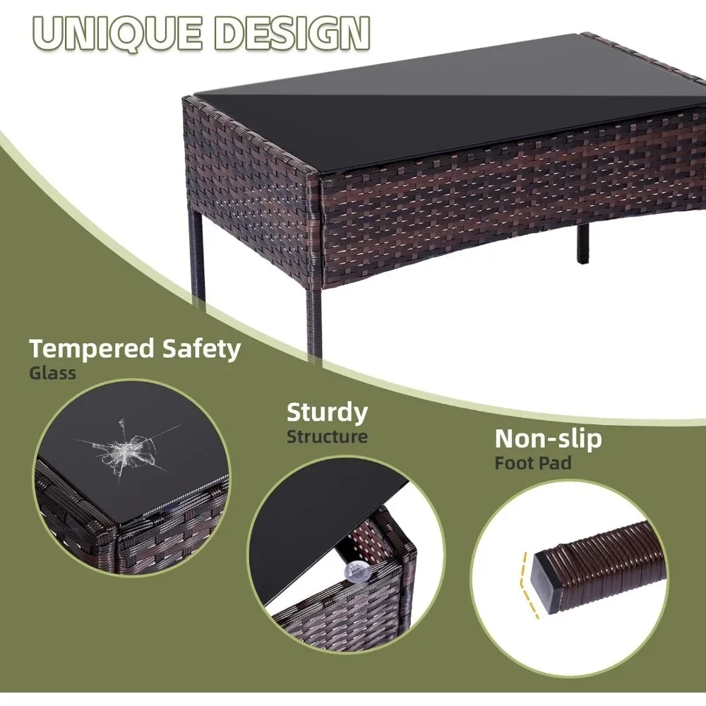 Set 4-teiliges Gesprächsset au – Outdoor Furniture Loveseat Bewertung und Preis