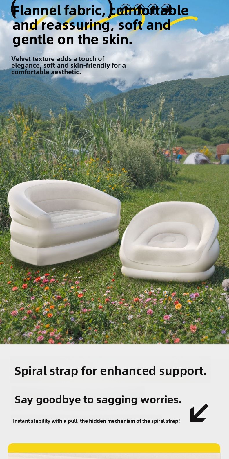 Tragbares Aufblasbares Sofa fü – Outdoor Furniture Design Bewertung und Preis