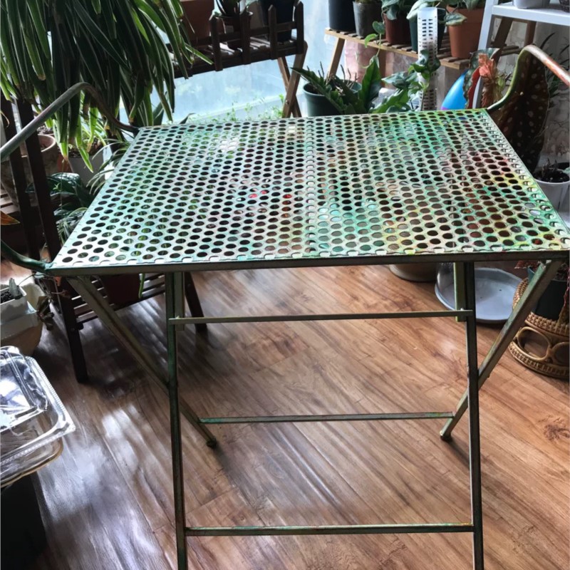 Vintage Schmiedeeisen Klappstu – Outdoor Furniture Vintage Bewertung und Preis
