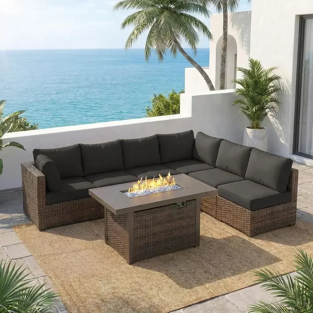 7-teiliges Gartenmöbel-Set mit – Outdoor Furniture Set With Fire Pit Bewertung und Preis