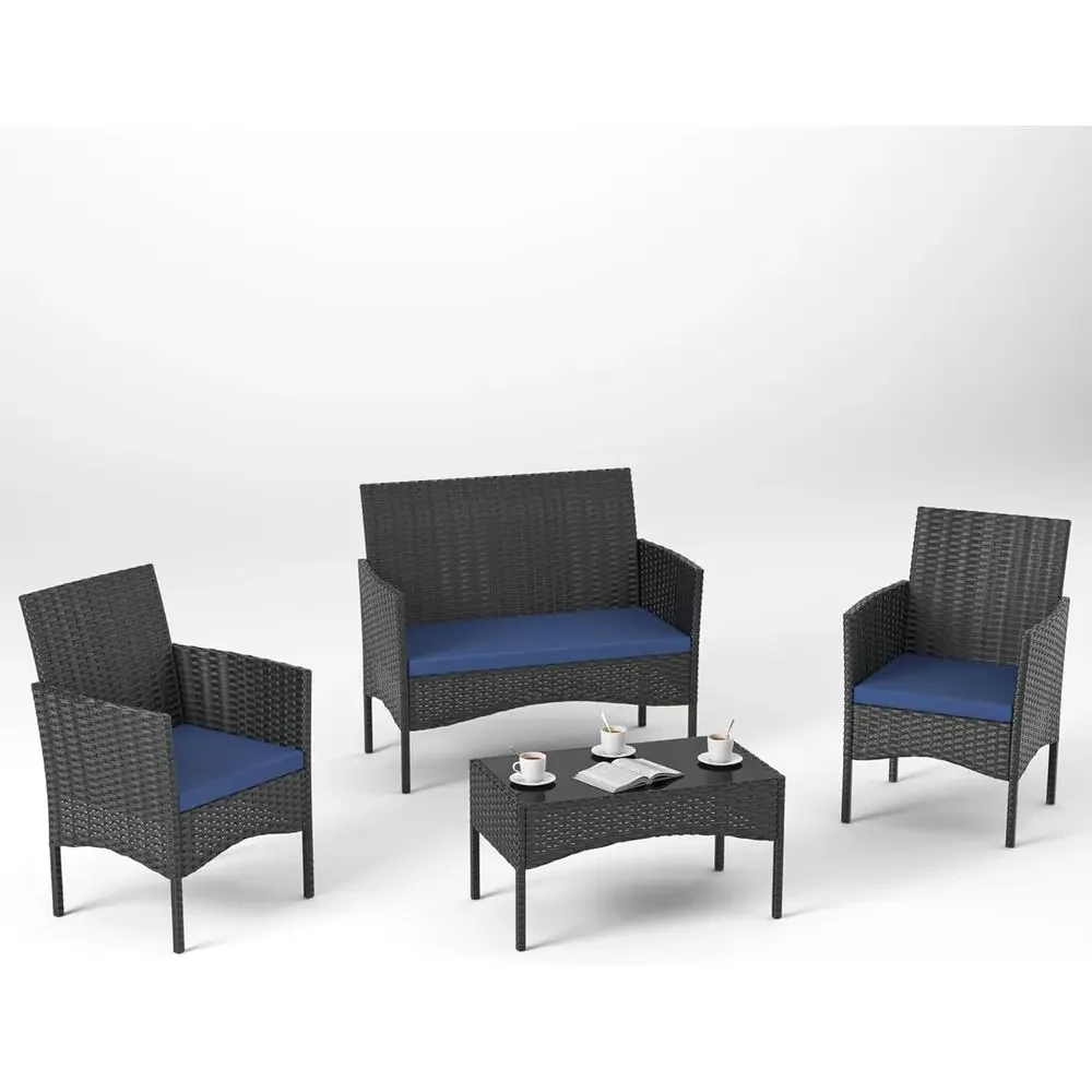 4-teiliges Gartenmöbel-Set: Ko – Outdoor Furniture Loveseat Bewertung und Preis